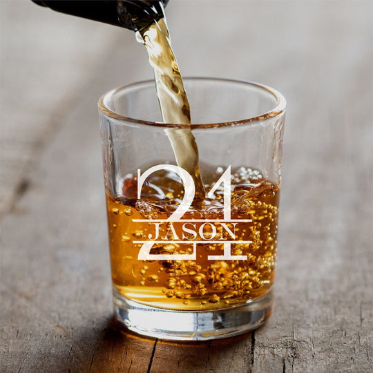 21st Birthday Shot Glass - Personalized 2.5oz Shot Glass