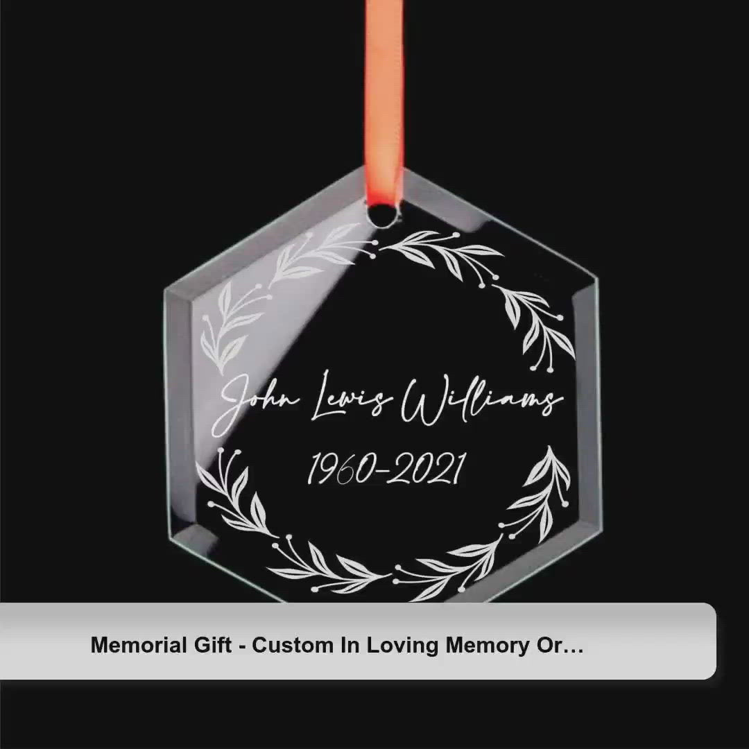 Memorial Gift - Custom In Loving Memory Ornament by@Vidoo