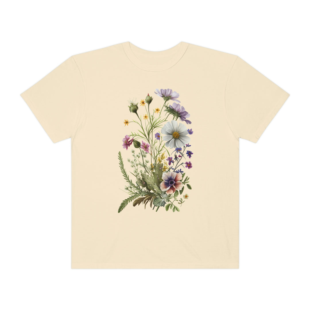 T-shirt à fleurs pressées Cottagecore