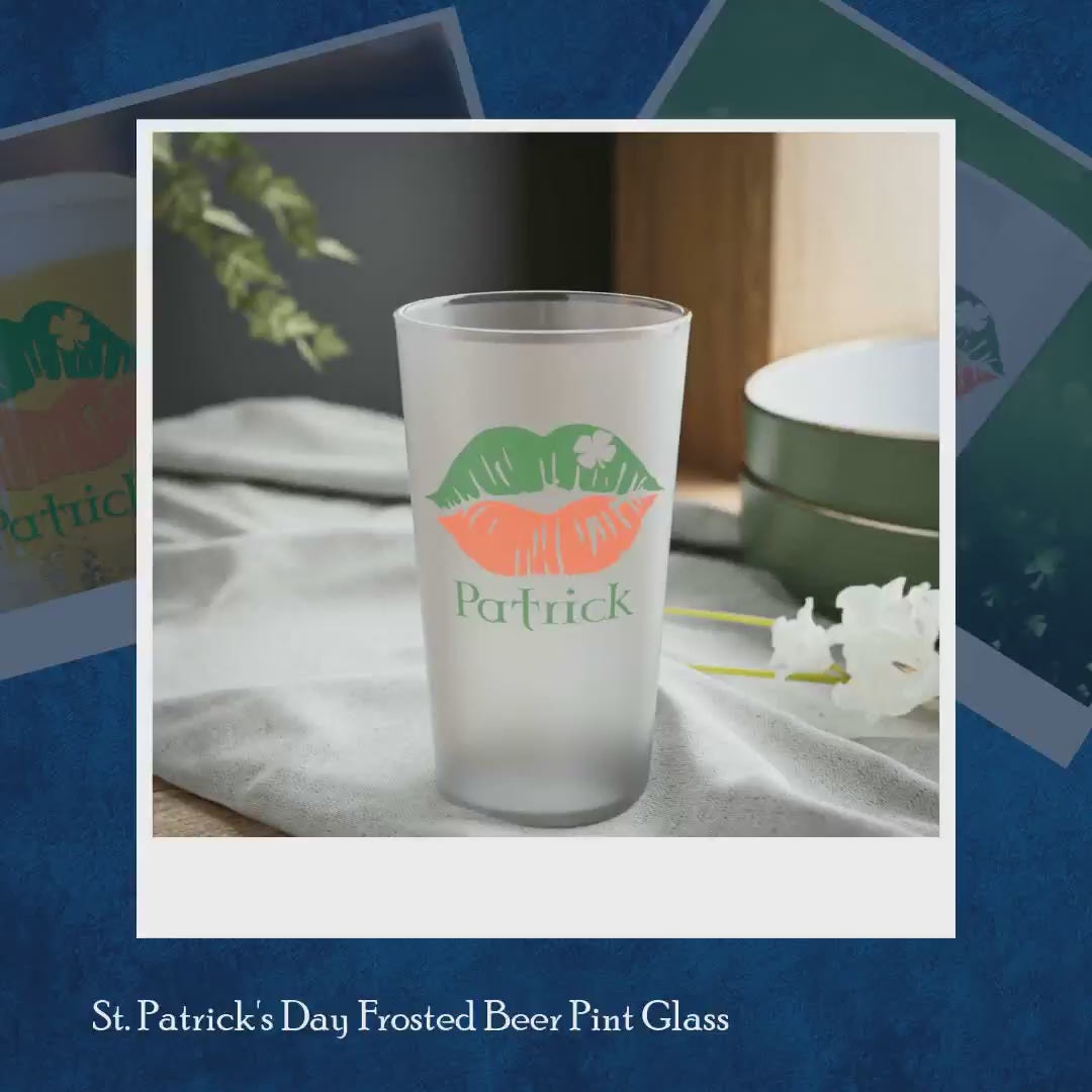 St. Patrick's Day Frosted Beer Pint Glass by@Outfy
