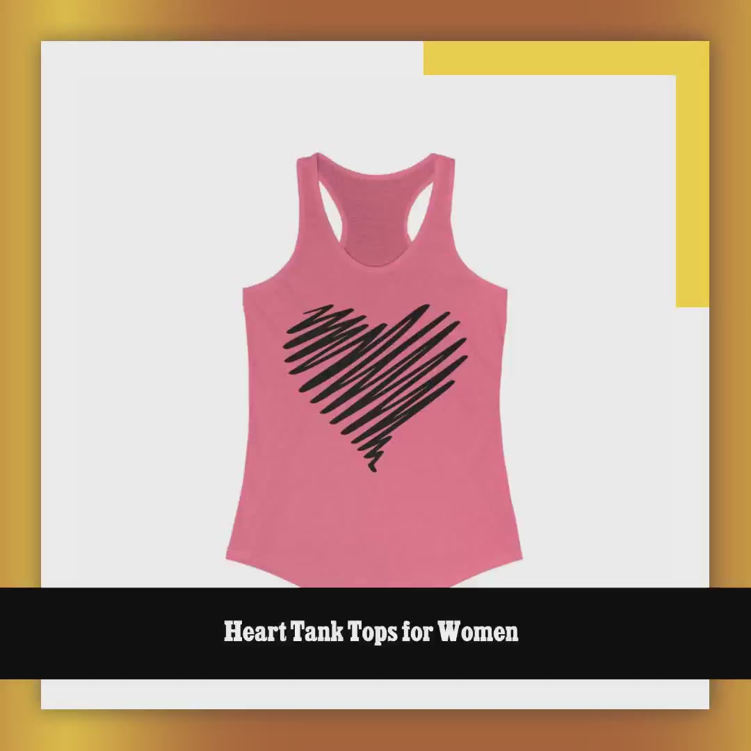 Heart Tank Tops for Women by@Outfy