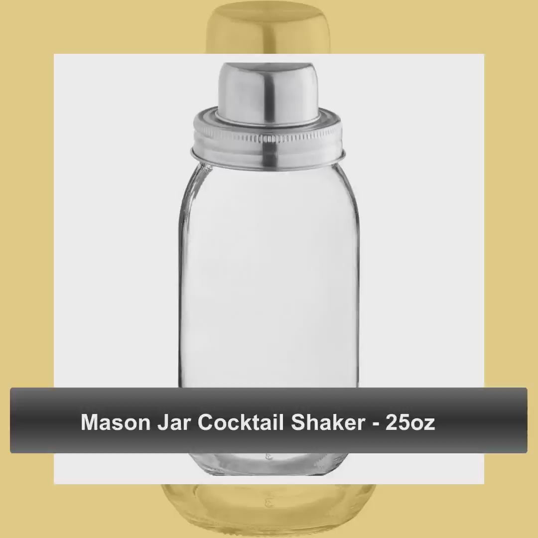 Mason Jar Cocktail Shaker - 25oz by@Outfy