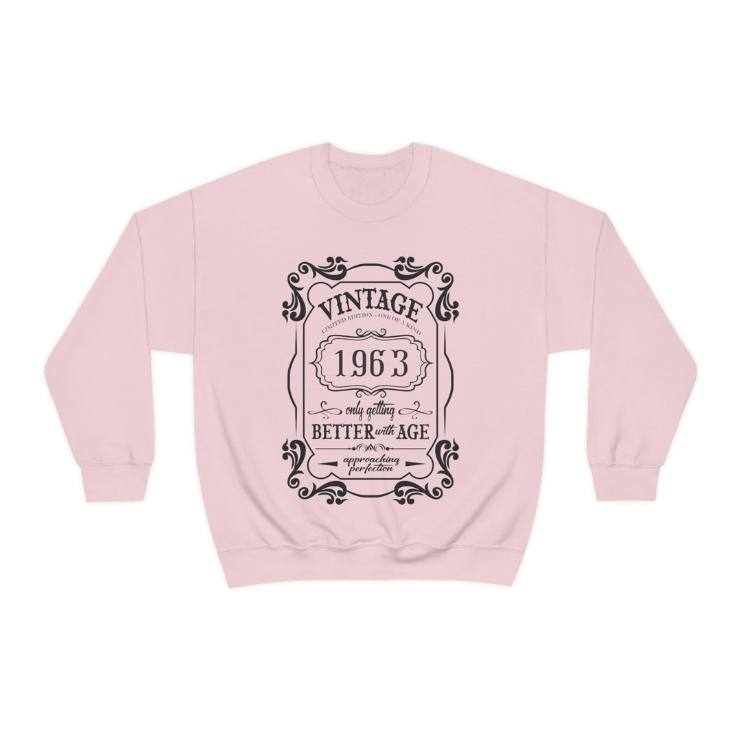 60th Birthday Vintage 1963 Sweatshirt S / Light Pink