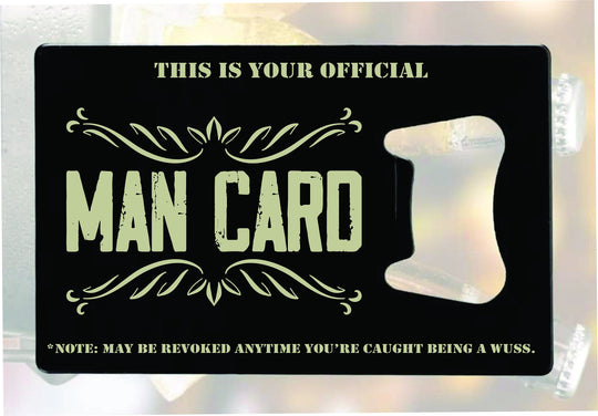 Man Card Bottle Opener - Black Stainless Steel Beer Bottle Opener