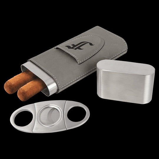 Porte-étui à cigares personnalisé avec coupe-cigare