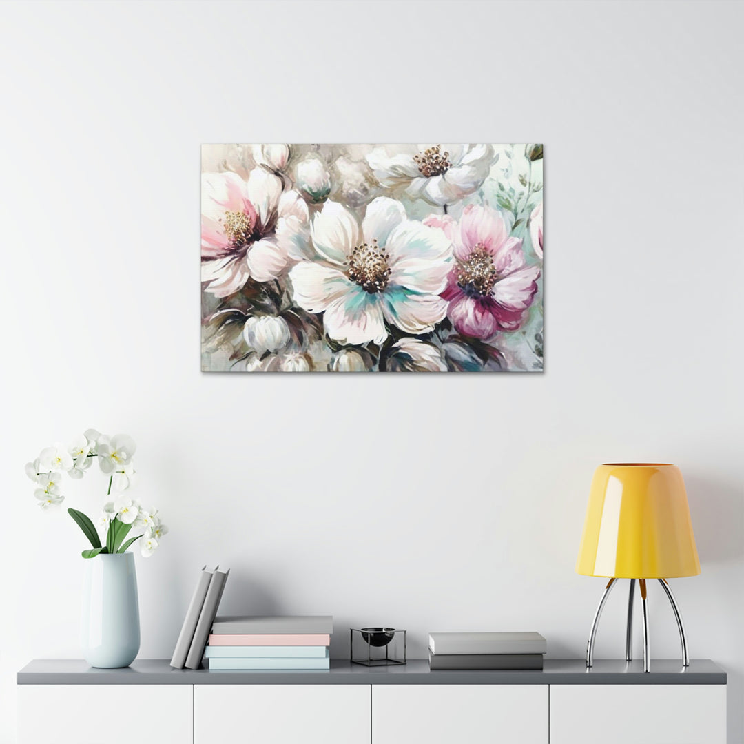 Abstract Flowers Canvas Print Wall Art