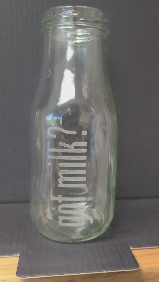 Custom Milk Bottle - Engraved 10oz Milk Bottle