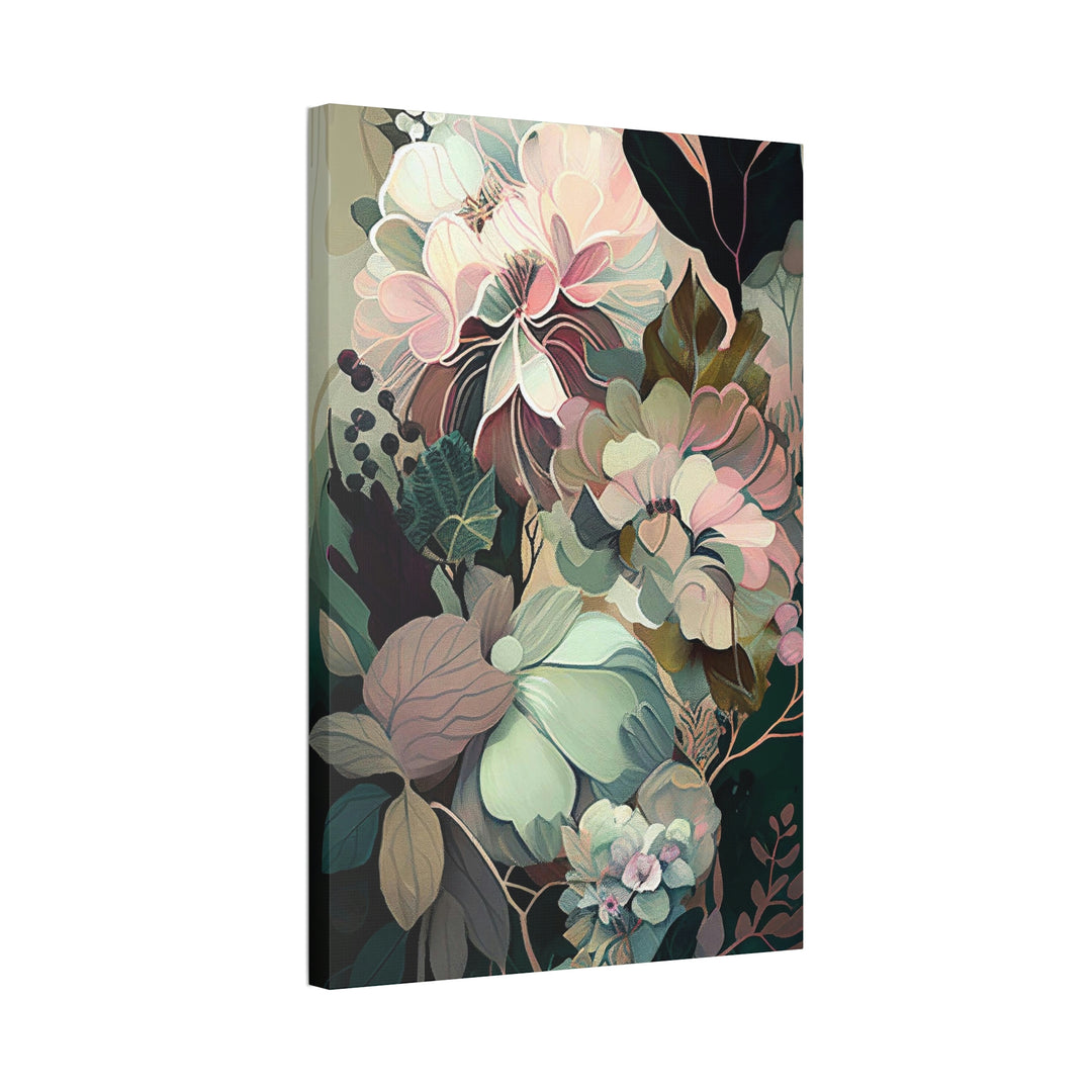 Abstractions florales pastel - Impression sur toile moderne pour décoration murale Boho