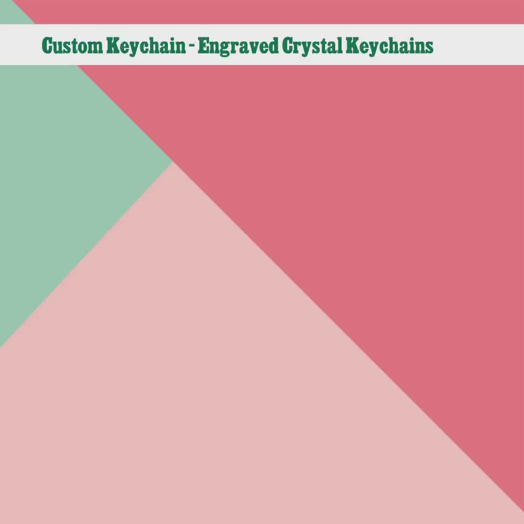 Custom Keychain - Engraved Crystal Keychains by@Vidoo