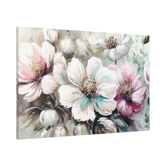 Abstract Flowers Canvas Print Wall Art