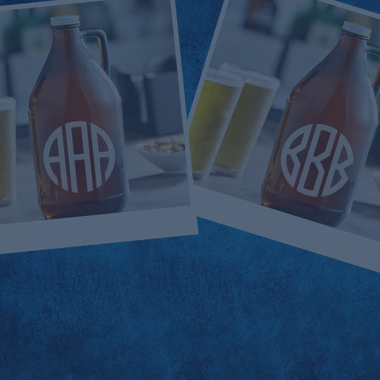 Beer Growler - Personalized Laser Engraved with Monogram by@Vidoo