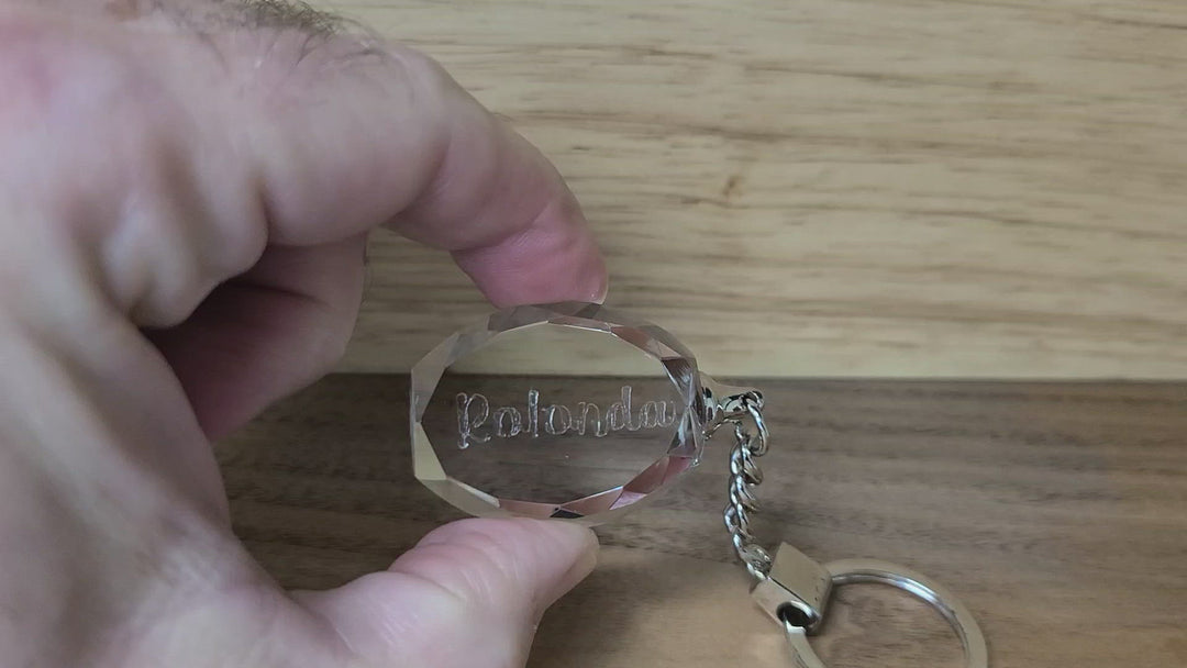 Custom Keychain - Engraved Crystal Keychains
