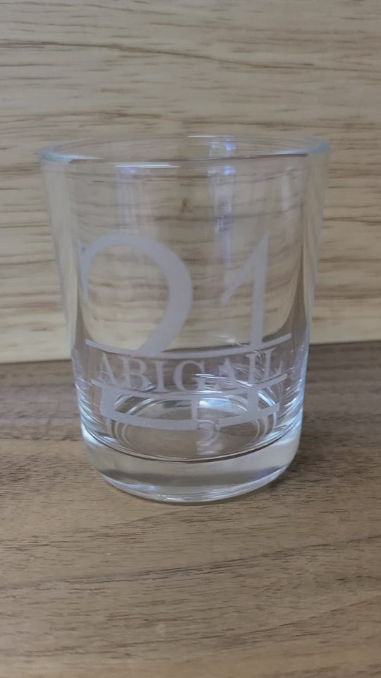 21st Birthday Shot Glass - Personalized 2.5oz Shot Glass