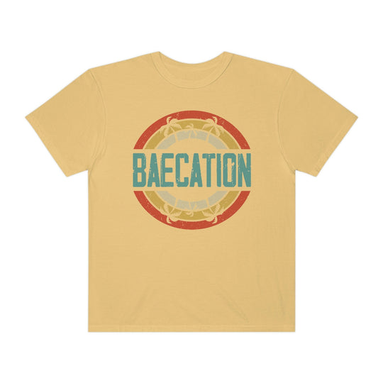 Baecation Retro Style T-Shirt Mustard / S