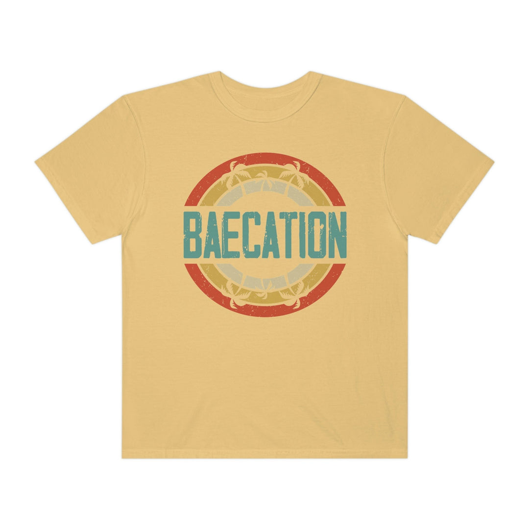 Baecation Retro Style T-Shirt Mustard / S