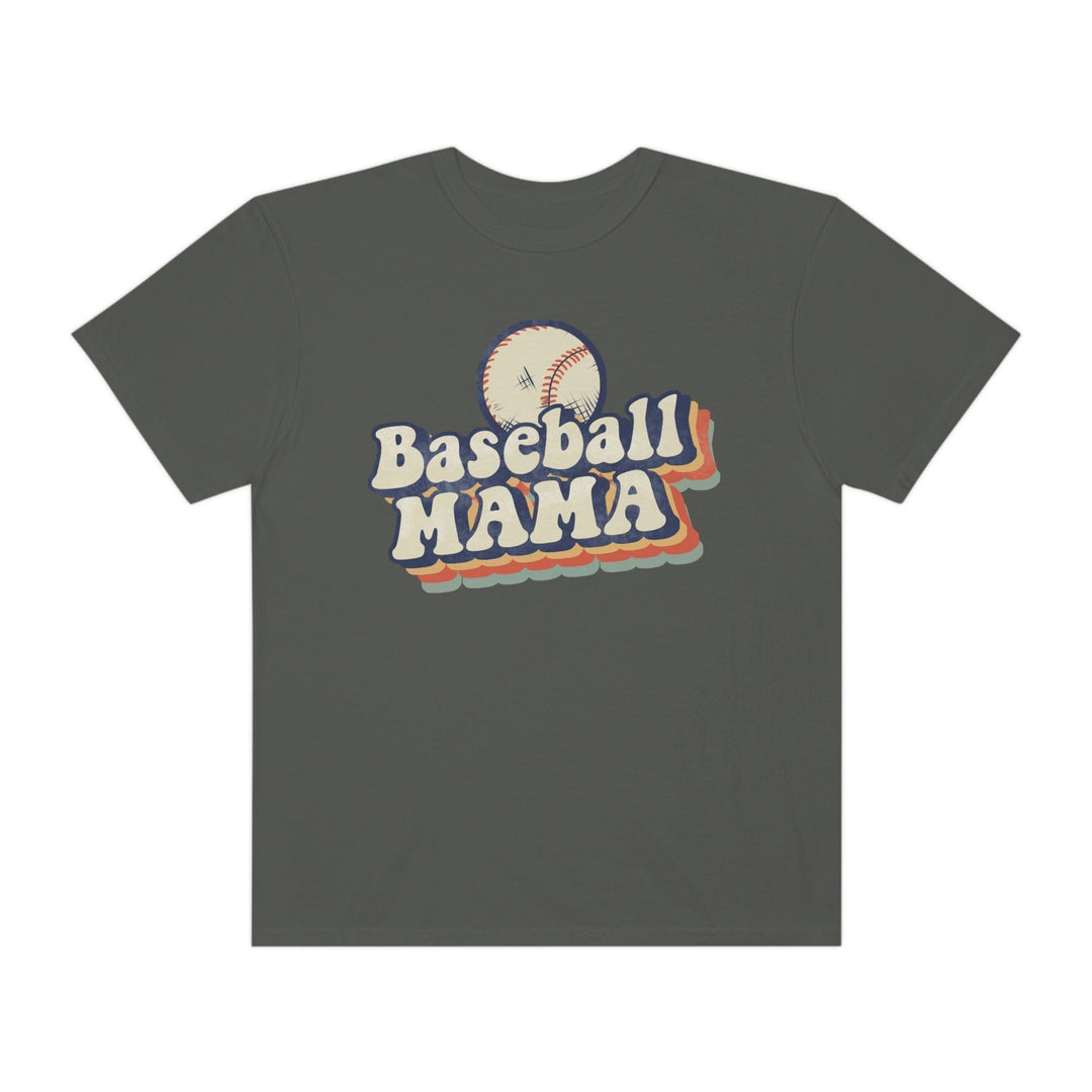 Baseball Mama Tee, Retro Style T-Shirt Pepper / S