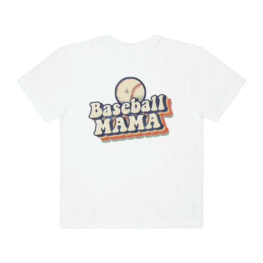 Baseball Mama Tee, Retro Style T-Shirt White / S