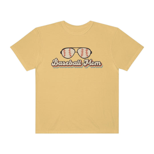 Baseball Mom Tee, Retro Style T-Shirt Mustard / S
