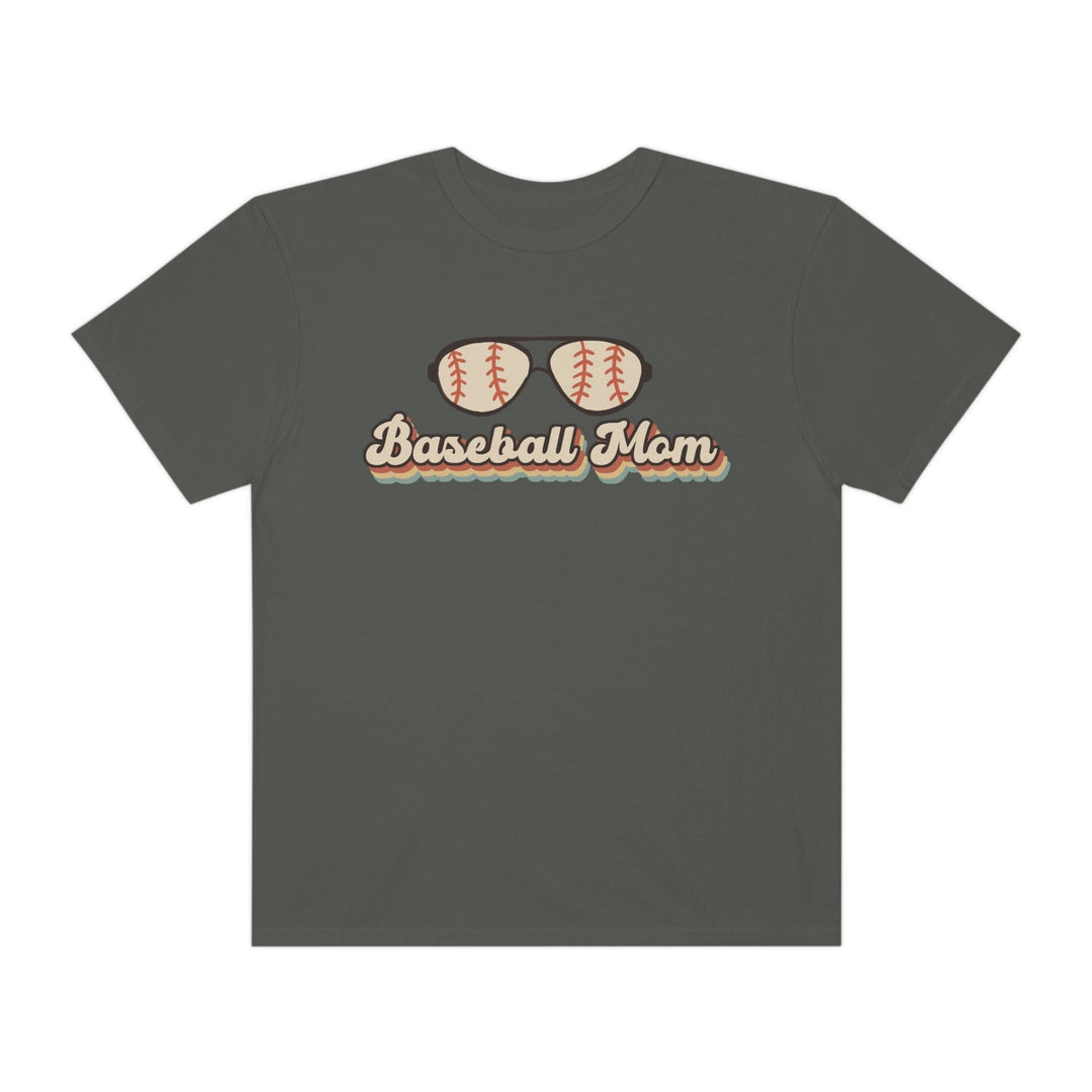 Baseball Mom Tee, Retro Style T-Shirt Pepper / S