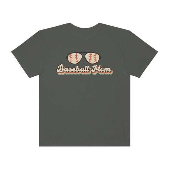 Baseball Mom Tee, Retro Style T-Shirt Pepper / S