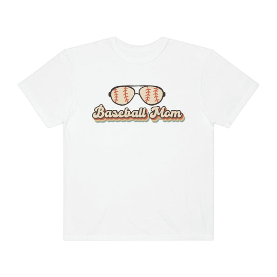 Baseball Mom Tee, Retro Style T-Shirt White / S
