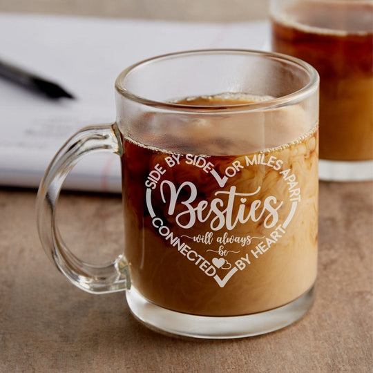 Best Friend Gift Coffee Mug - Besties Forever Connected