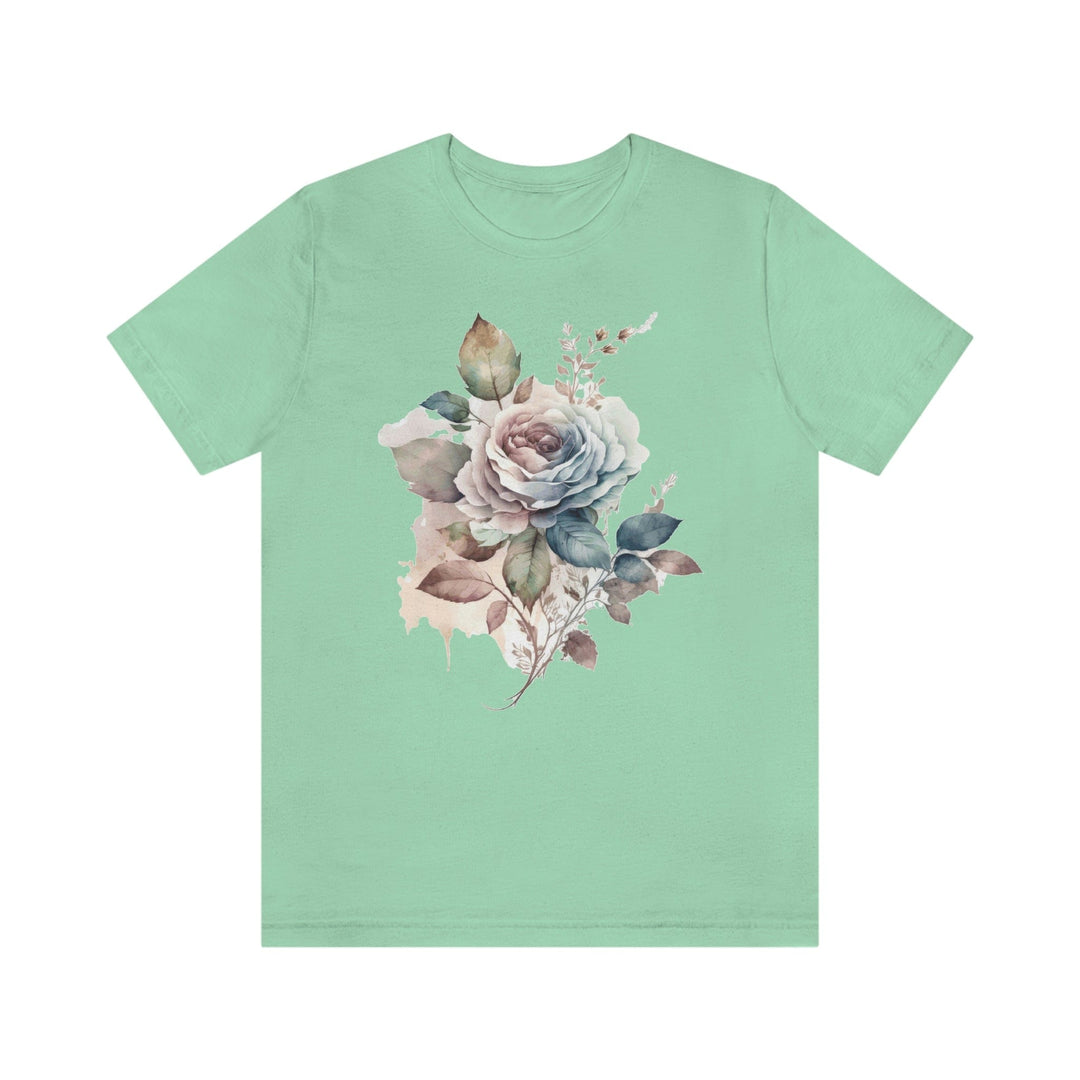 Boho Flowers Shirt - Boho tshirts with Dried Flower Designs Boho tshirts for Women Tees with Boho Flowers Summer Shirts Mint / XS