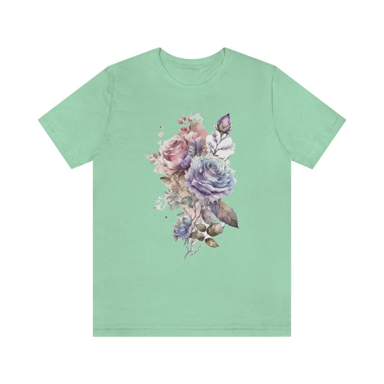 Boho Shirts - Boho Flowers Mint / XS