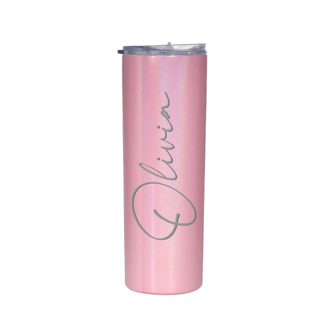 Bridesmaid Gifts - 20oz Tumbler with Straw and Lid Pink