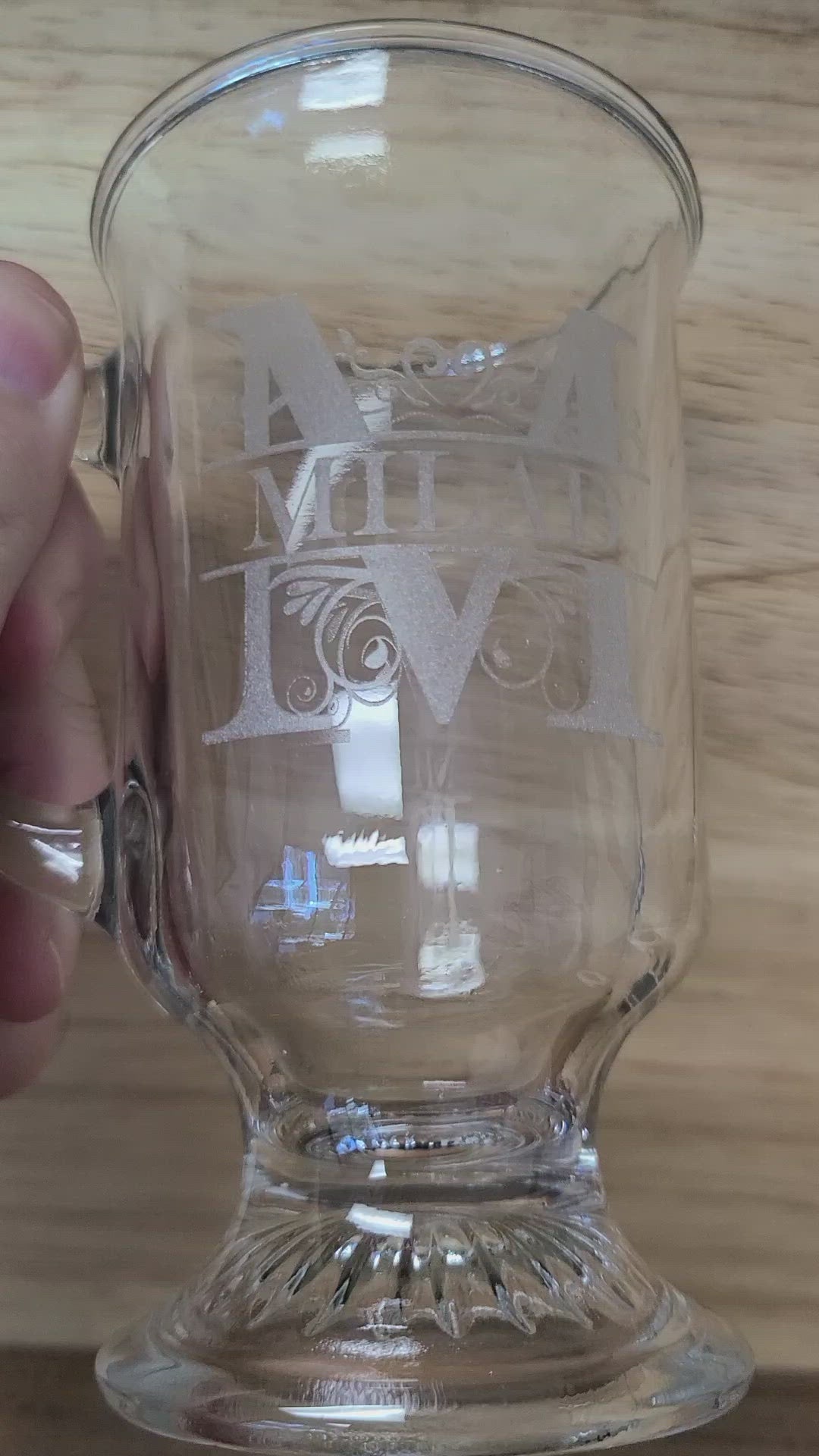 Coffee Lover Gift - Custom 8oz Glass Irish Coffee Mug