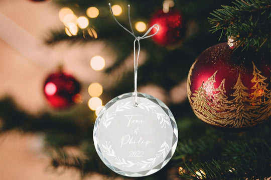 Christmas Ornament - Engraved Crystal First Christmas Ornament