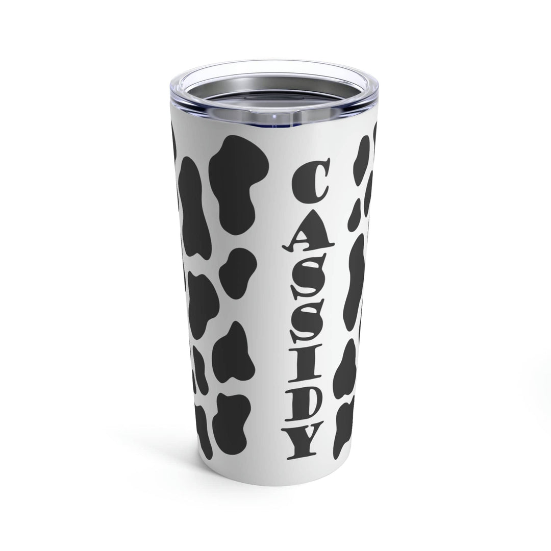 Cow Print Tumbler Personalized 20oz Tumbler with Lid Hot Coffee Cold Water Cow Print Tumbler with Custom Name 20oz