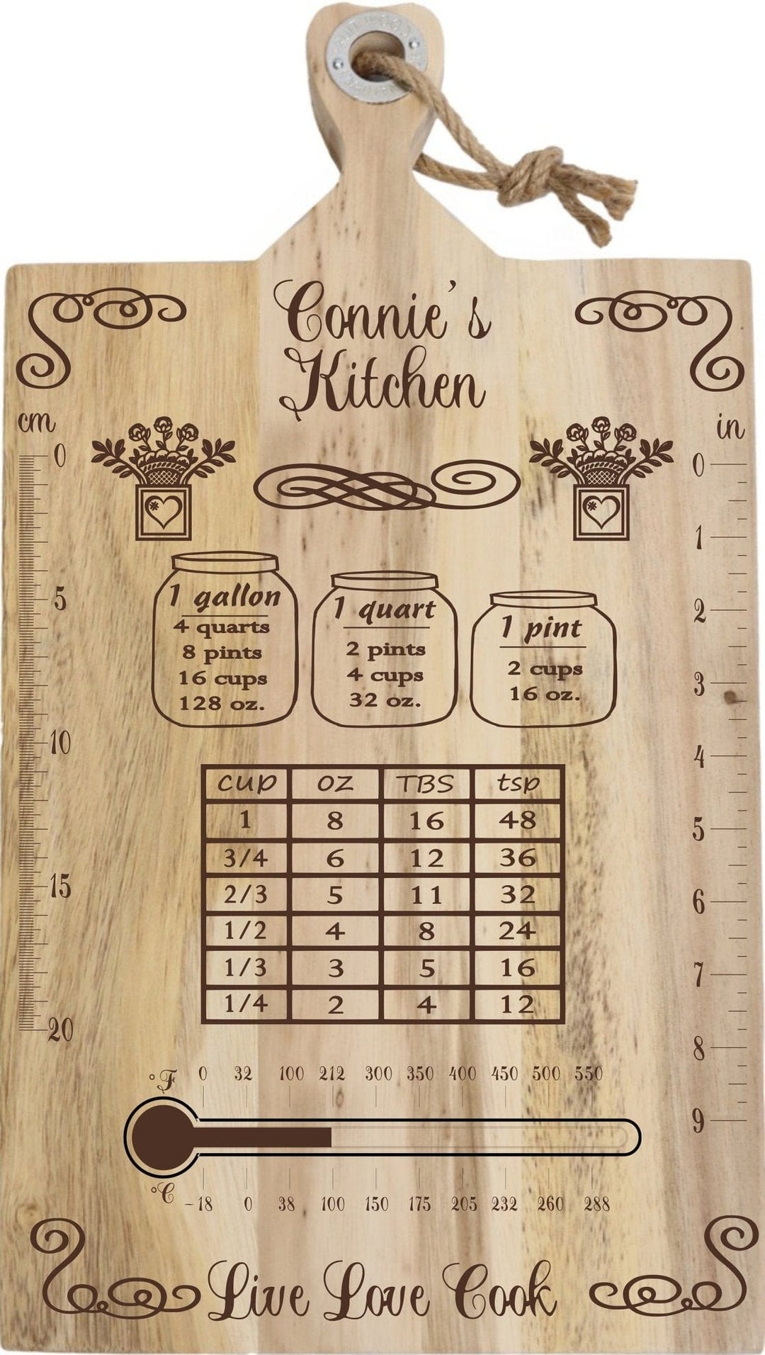 Custom Cutting Board - Kitchen Conversions Acacia Version 1 / Yes