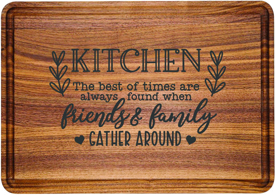 Custom engraved walnut wooden cutting board. Christmas gift presents walnut wood engraved custom cutting boards. Kitchen Family