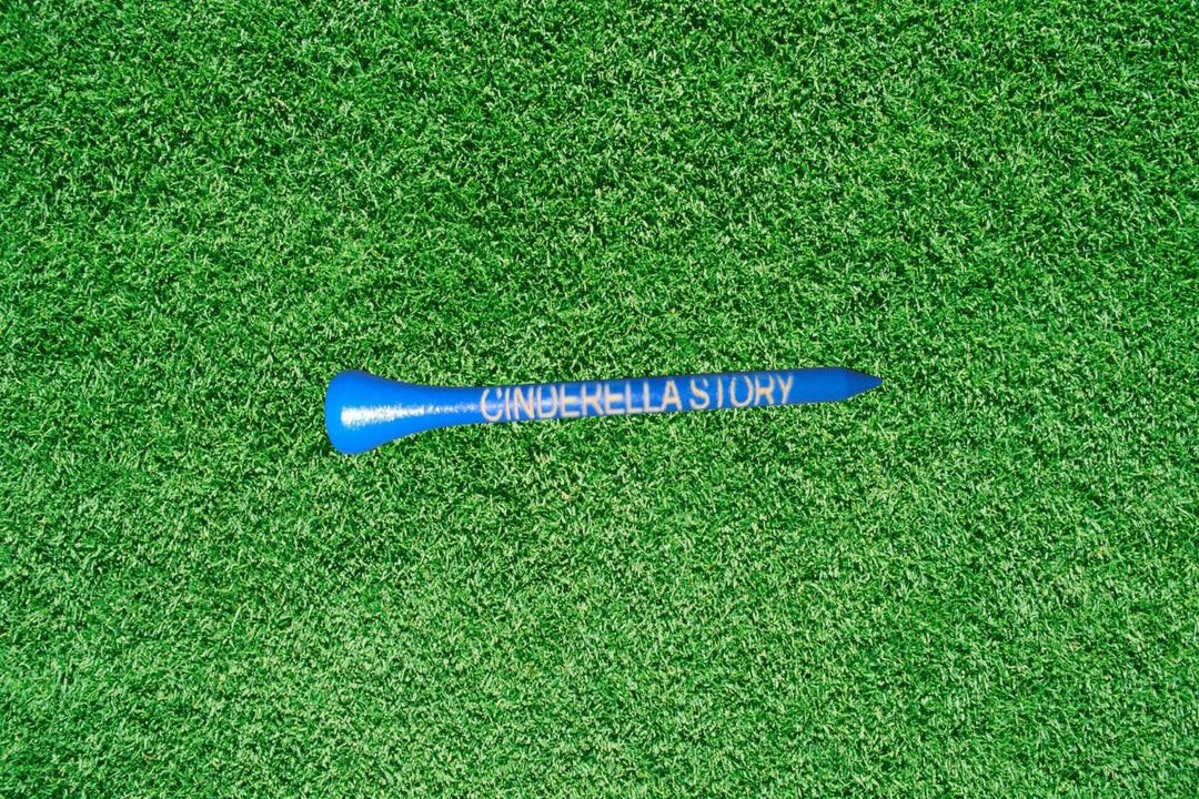Custom Golf Tees - 10 x Engraved Wood Tees Blue