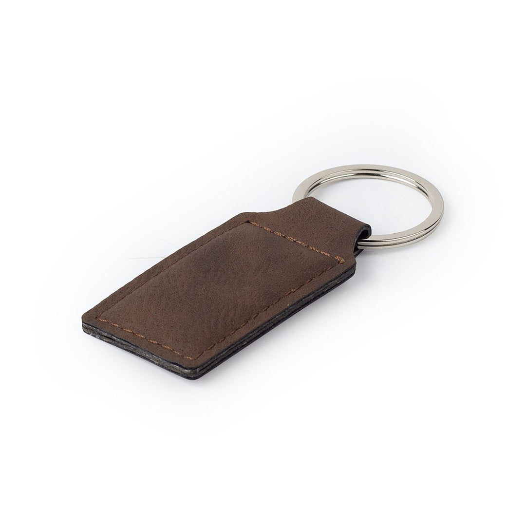 Custom Keychain - Leather Tag Custom Key Chain Bay Brown / One Side