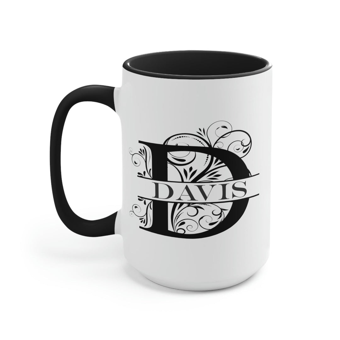 Custom Two-Tone Coffee Mug, 15oz with Handle 15oz / Black