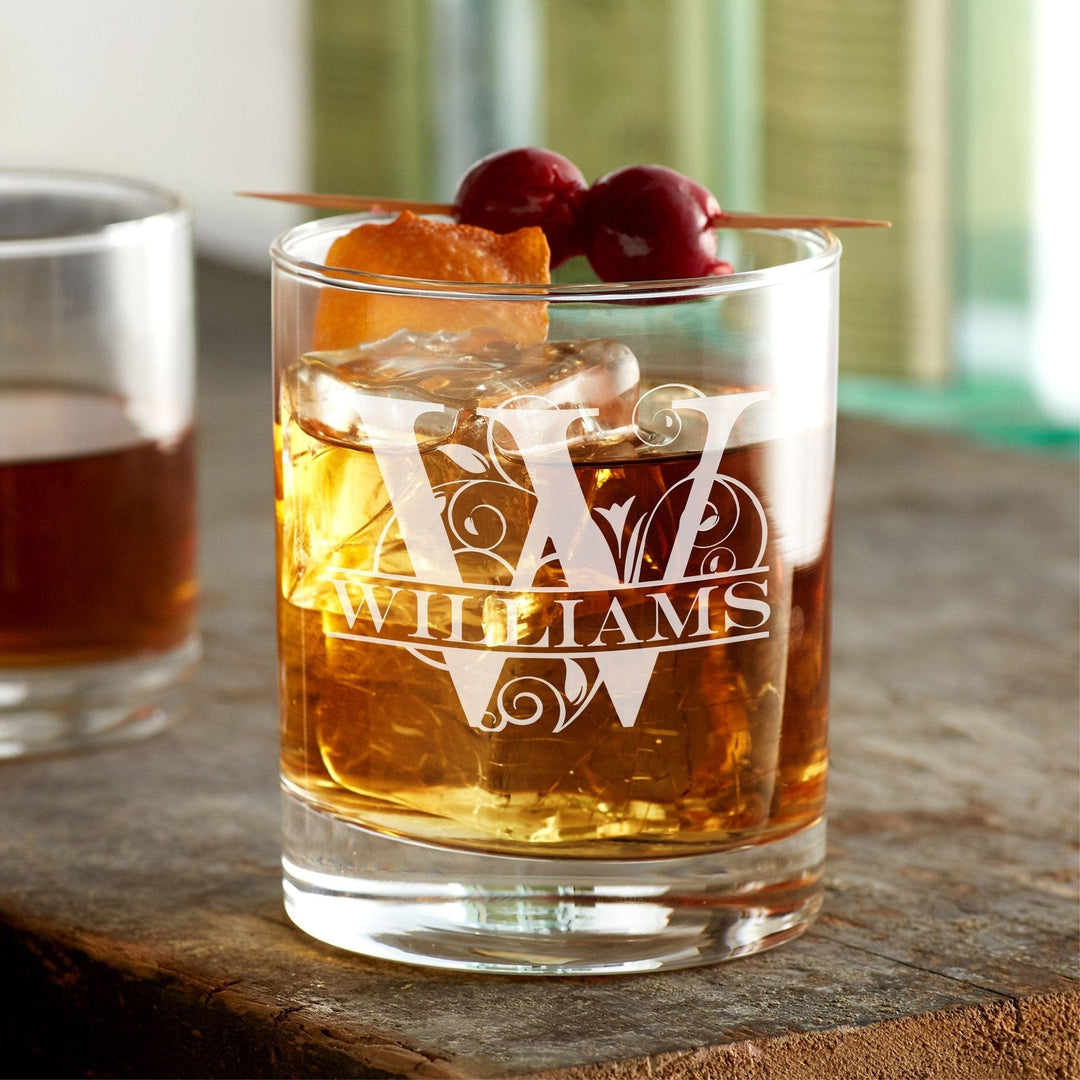 Custom Whiskey Glass - Personalized 12oz Rocks Glass