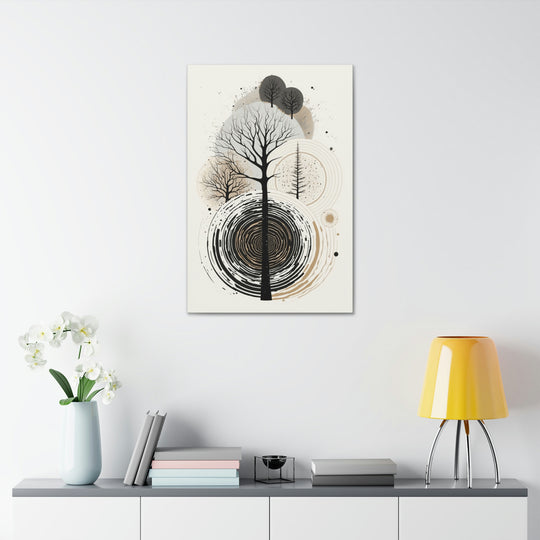 Canvas Print Wall Art Pastel Forest Tree Rings