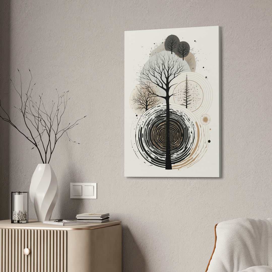Canvas Print Wall Art Pastel Forest Tree Rings