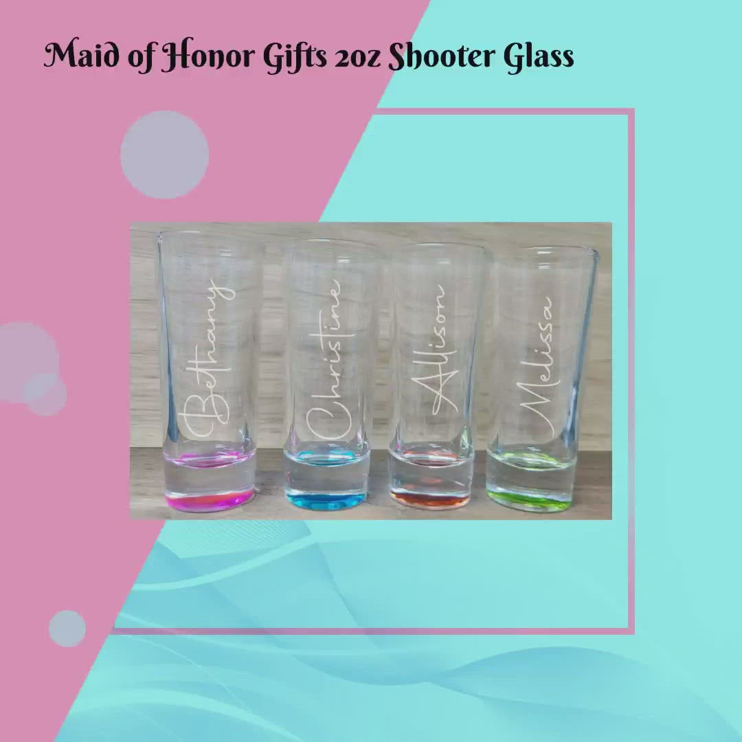 Maid of Honor Gifts 2oz Shooter Glass by@Vidoo