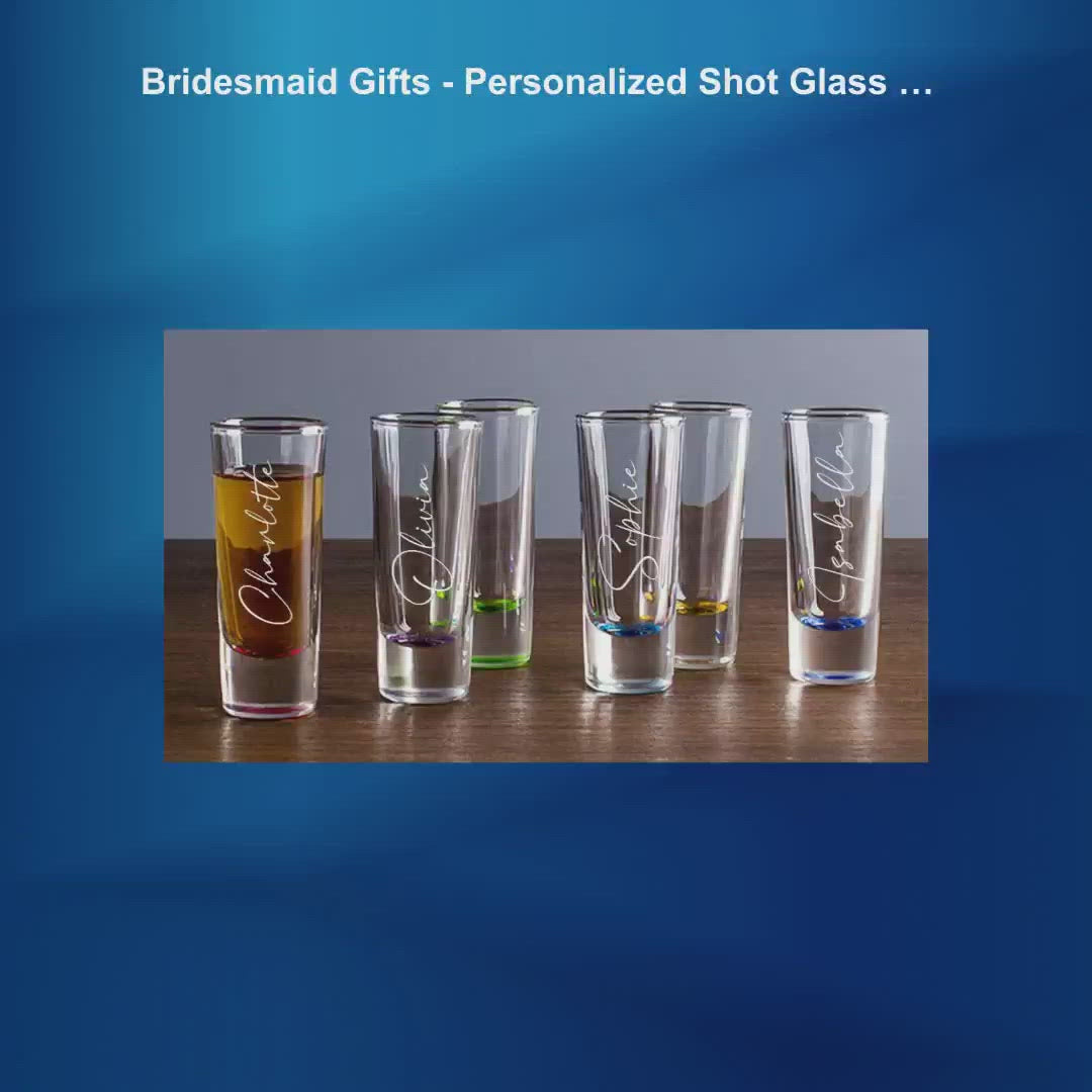 Bridesmaid Gifts - Personalized Shot Glass 2oz Shooter by@Vidoo