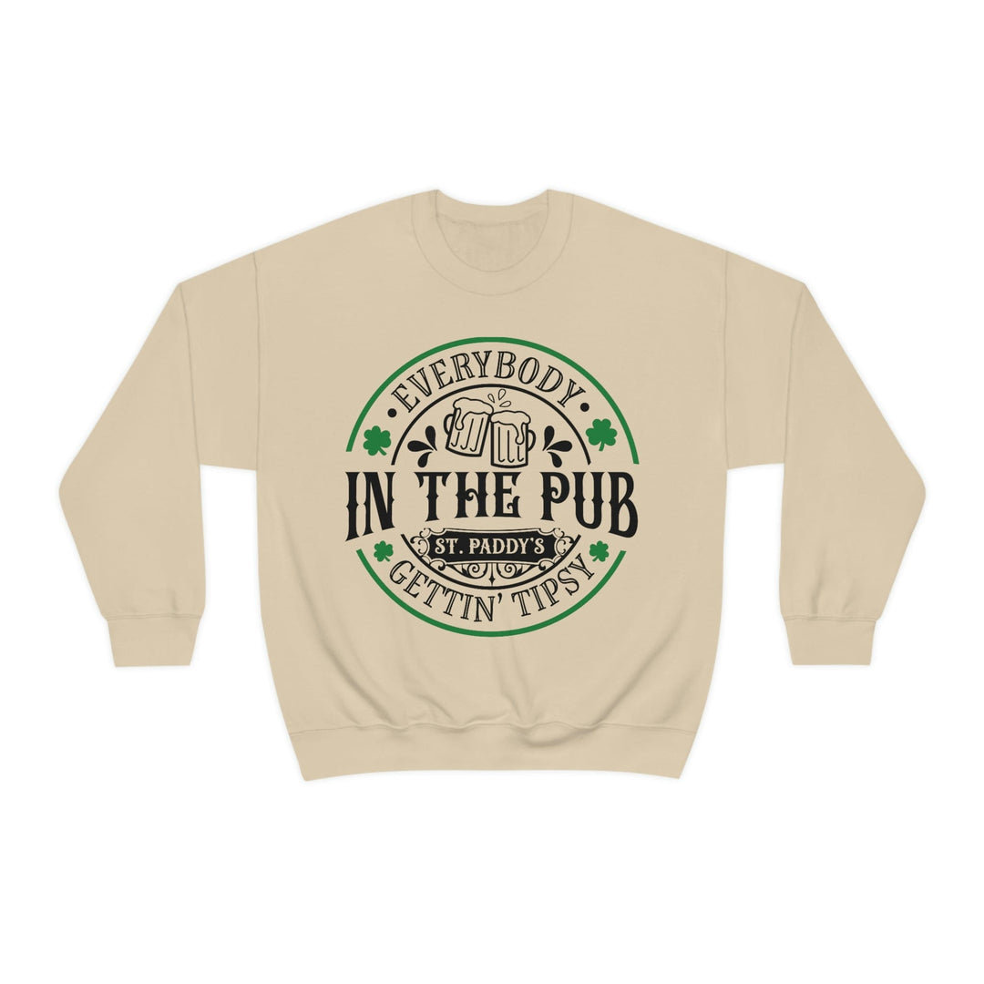 Everybody in the Pub Gettin' Tipsy St. Patrick's Day Shirt S / Sand