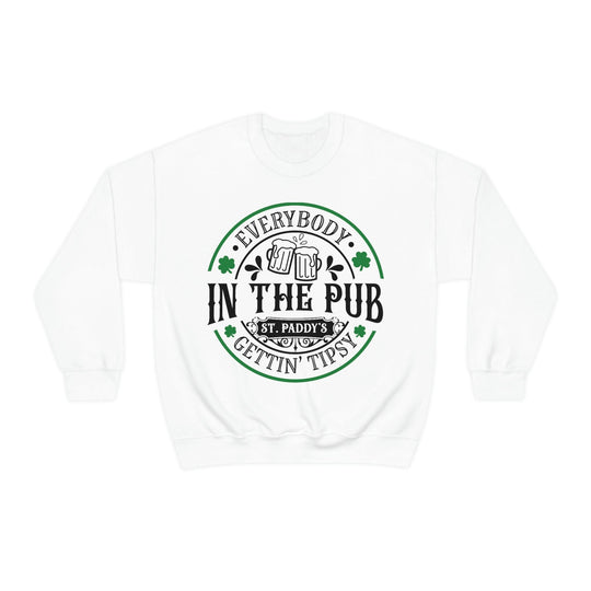 Everybody in the Pub Gettin' Tipsy St. Patrick's Day Shirt S / White
