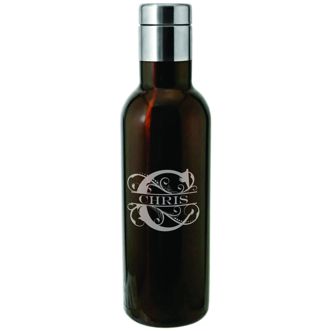 Flask - Hot Cold Coffee Wine Water Engraved 26 oz Wine Carafe Water Bottle with Lid. Unique Housewarming Gifts for Home.