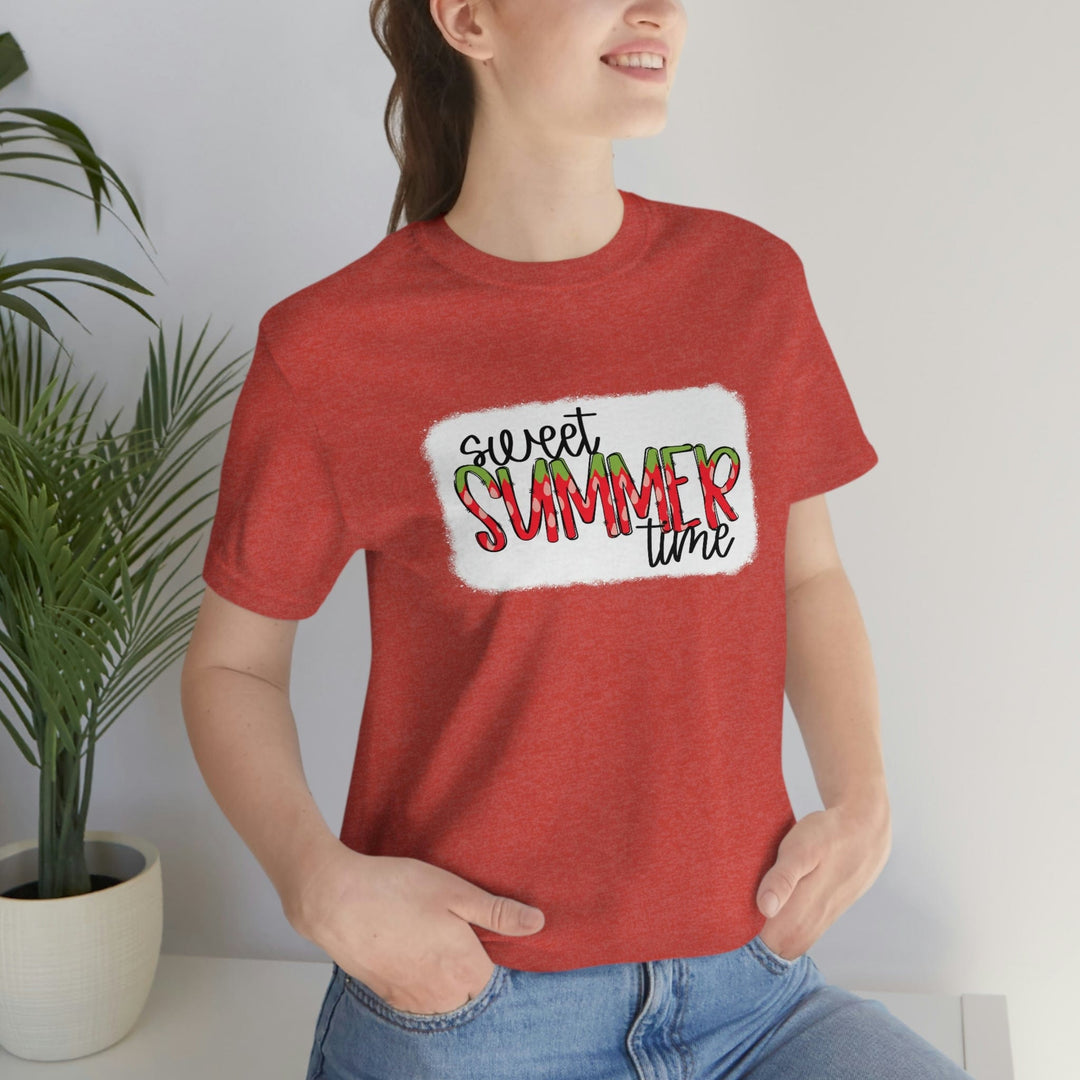 Foodie Shirt - Summertime Strawberry Shirt Screen Print Foodie T-Shirt Graphic Tee Foodie Clothing Short Sleeve Tee Sweet Summer Time