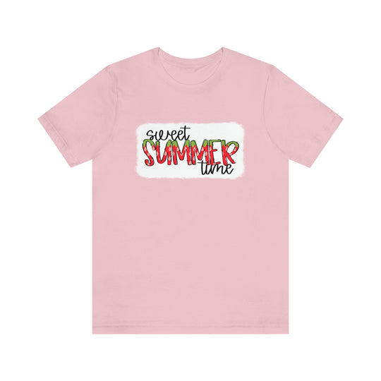 Foodie Shirt - Summertime Strawberry Shirt Screen Print Foodie T-Shirt Graphic Tee Foodie Clothing Short Sleeve Tee Sweet Summer Time Pink / XS
