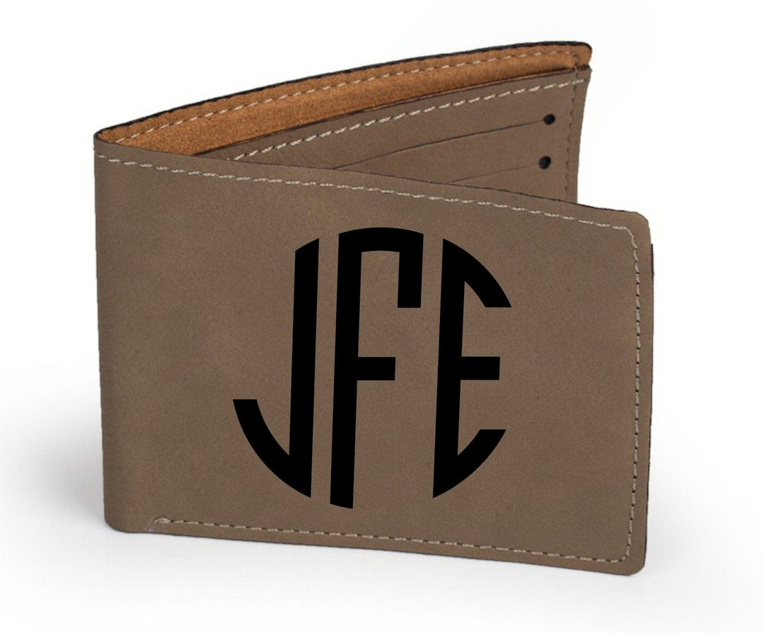 Leather Wallet for Men personalized with his name or initials.