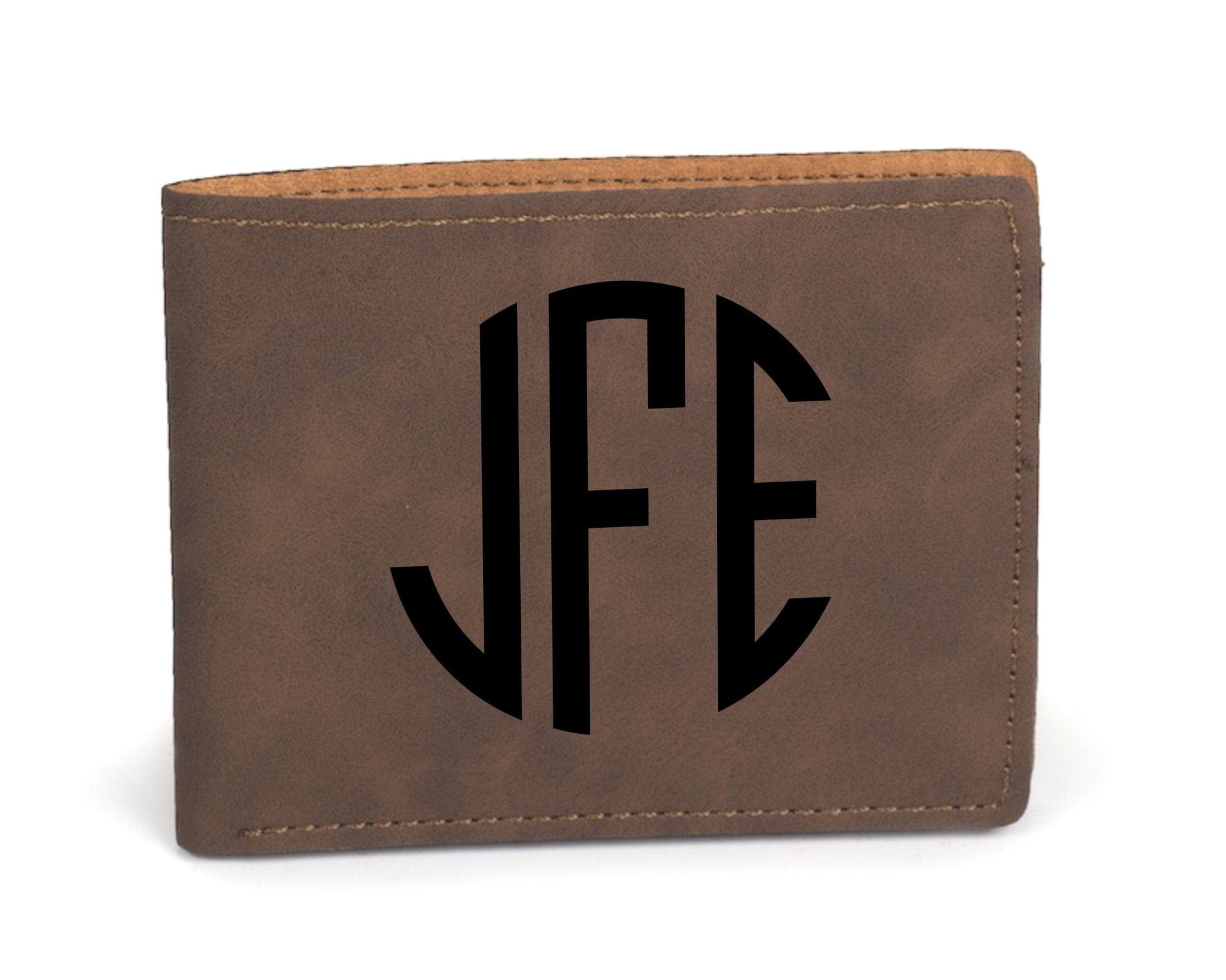 Leather Wallet for Men personalized with his name or initials. Buckskin