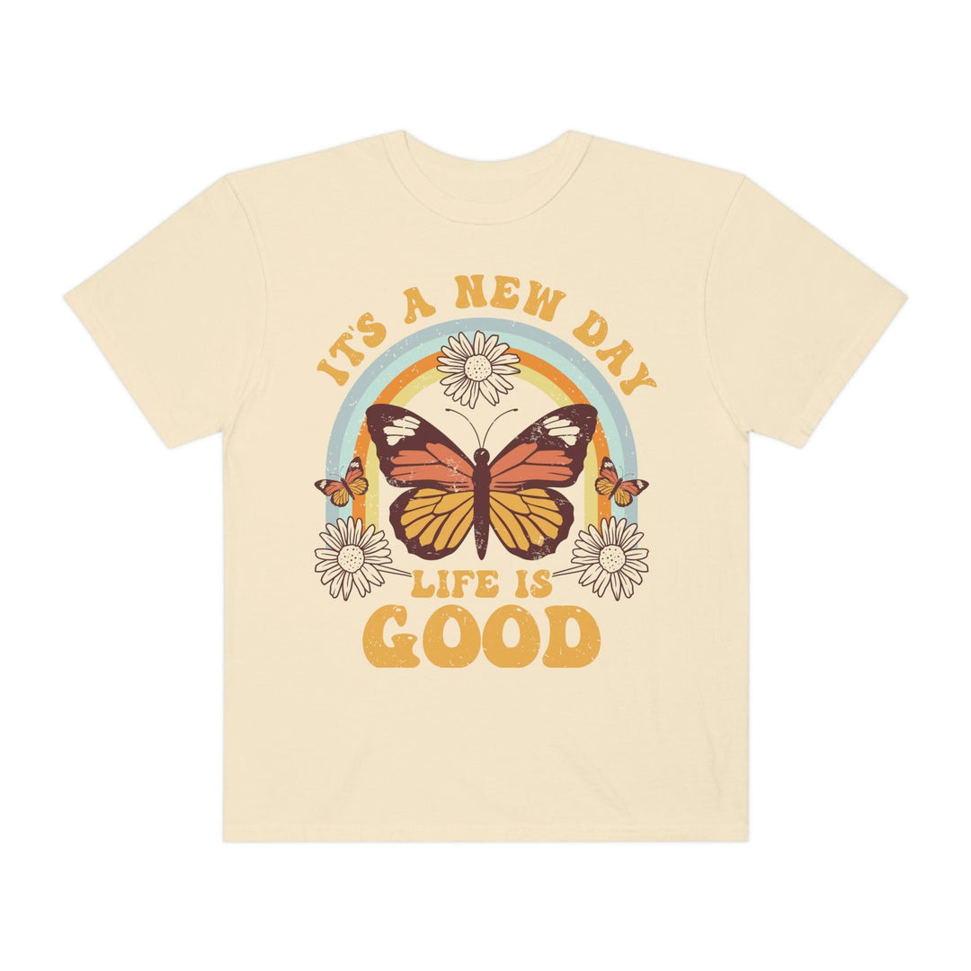 Life is Good Tee Retro Style T-Shirt Ivory / S